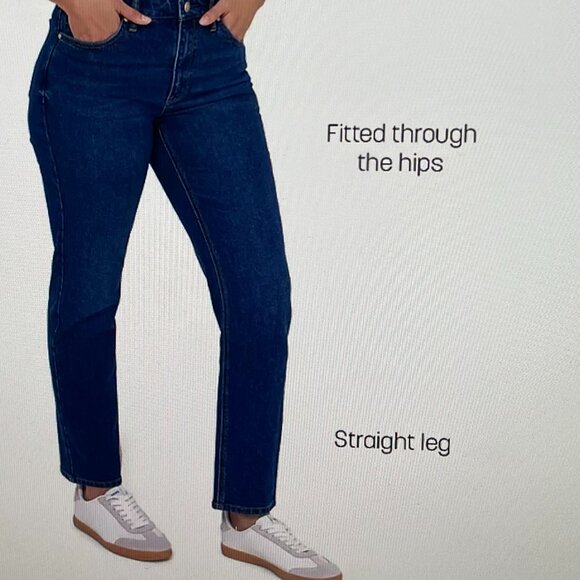 Seven7 Womens Slim Straight Jeans Size 4 Cotton/Polyester Blend Blue Denim - Picture 1 of 16